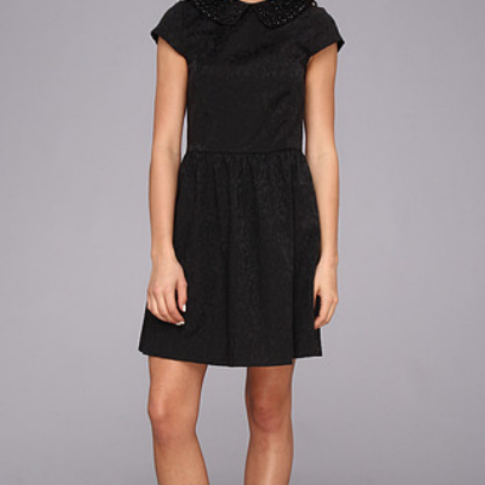 Kensie Black Brocade Cocktail Dress